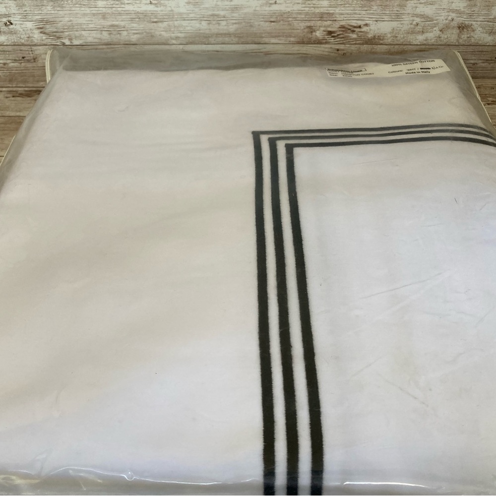 Luxury Holiday Gift! NWT! Schweitzer Linen Hampton Court King Duvet Cover Italy